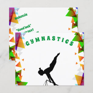 Carte de gymnastique pour les filles qui aiment la