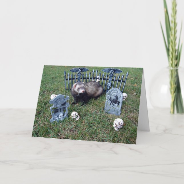 Carte de Halloween de furet (Devant)