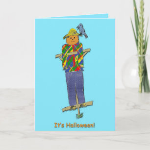 Carte de Halloween d'épouvantail