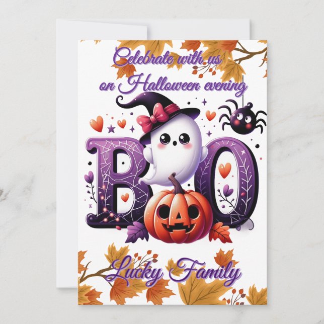 Carte de Halloween drôle personnalisable (Devant)