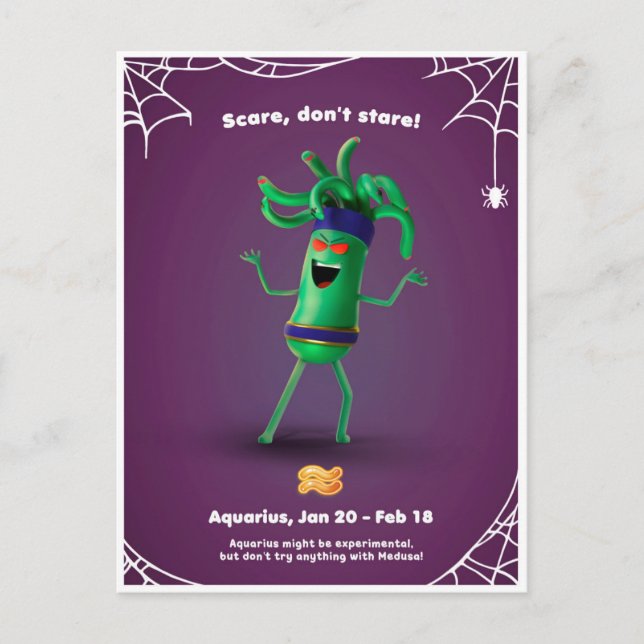 Carte de Halloween pour le Verseau (Devant)
