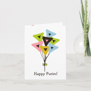 Carte de Hamantaschen Purim d'hélium