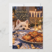 Carte de Hanukkah Westie Festival Of Bites