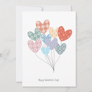 Carte de heureuse Sainte-Valentin avec les ballons