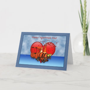 Carte de heureuse Sainte-Valentin de train de Toon