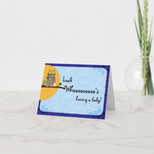 Carte de hibou de baby shower