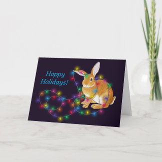 Carte de houblon de lapin de vacances