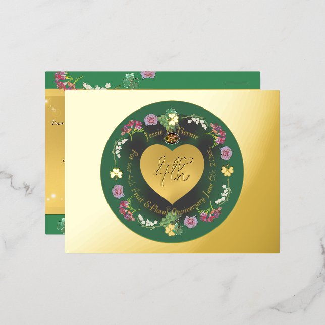 Carte de invitation en papier d'aluminium (Recto/Verso)