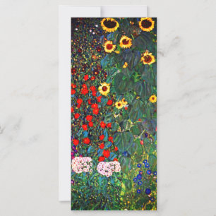 Carte de jardin aux fleurs Gustav Klimt