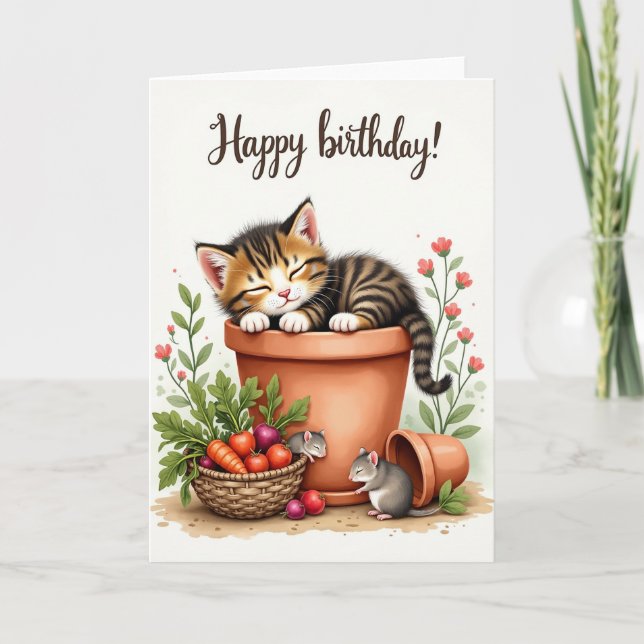 Carte de jardin d'anniversaire rustique (Devant)