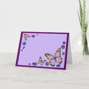 Carte de jardin de papillon (blanc)