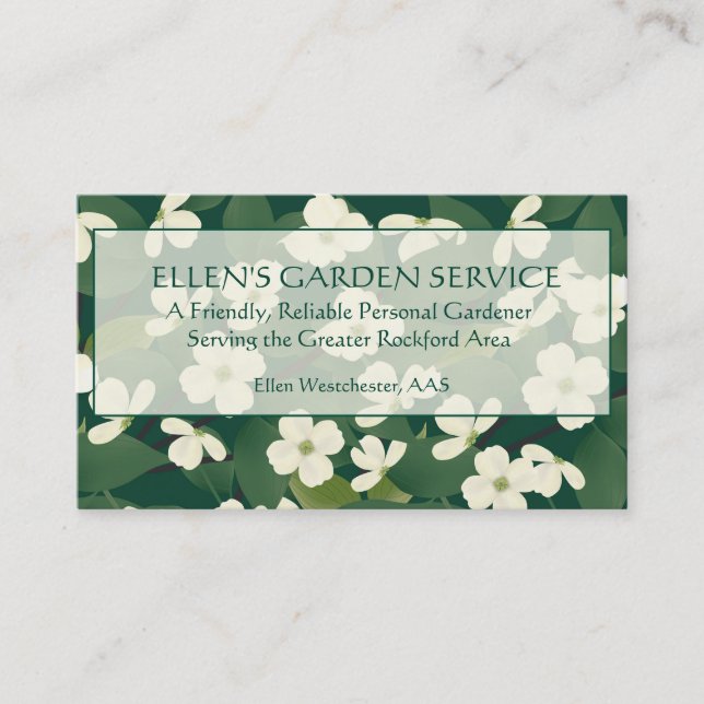 Carte de jardinage d'entreprise de services (Devant)