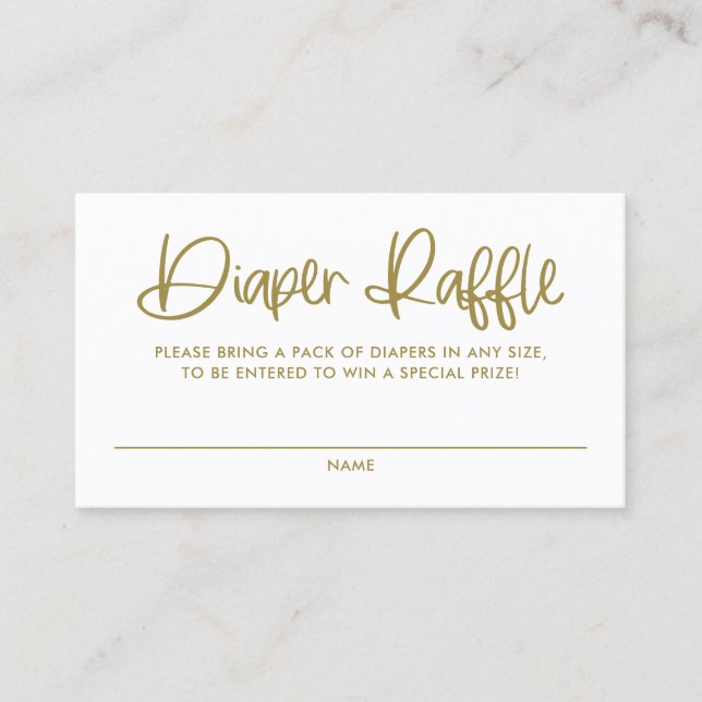 Carte de jauge dorée Calligraphie moderne (Devant)