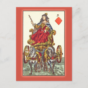 Carte de jeu antique du XVIIe siècle