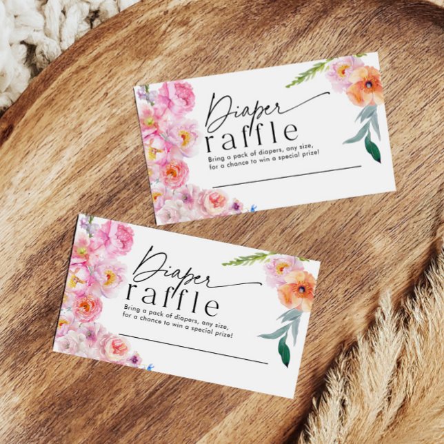 Carte de jeu au rabat de couches | Baby shower flo (Créateur téléchargé)