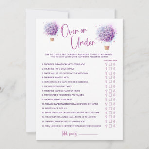 Carte de jeu Ballon Lilas Papillons Au-Dessus & En