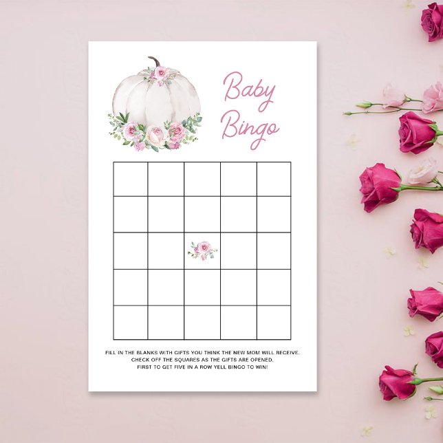 Carte de jeu Bingo Bingo Petit Citrouille Blanc (Créateur téléchargé)