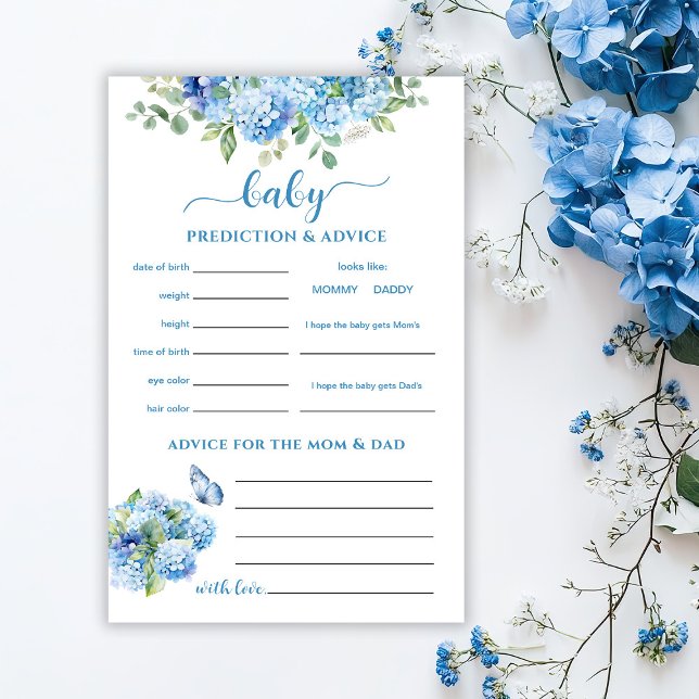 Carte de jeu Blue Hydrangea Prediction and Advice (Créateur téléchargé)