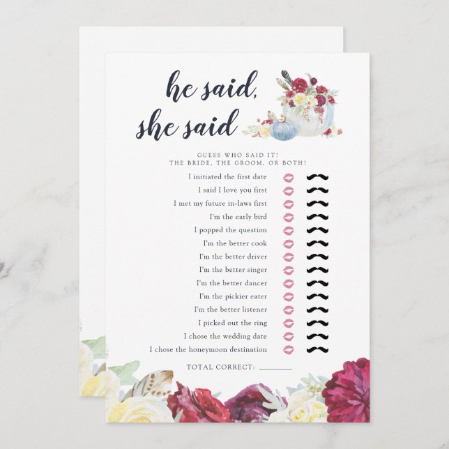 Carte de jeu Citrouille à deux côtés de la Fête de (Devant / Derrière)