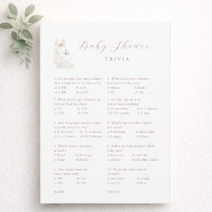 Carte de jeu-concours pour Baby Shower Papillons à