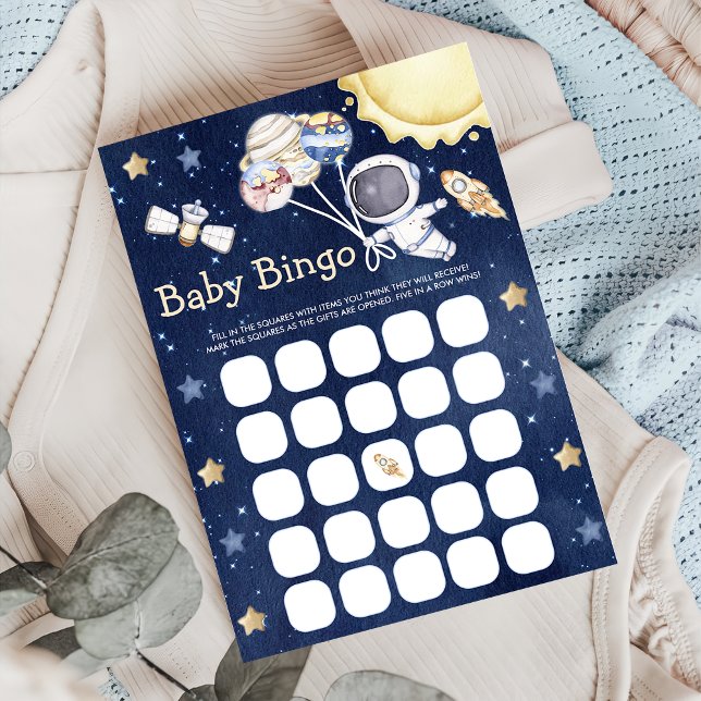 Carte de jeu de Baby shower spatial (Créateur téléchargé)