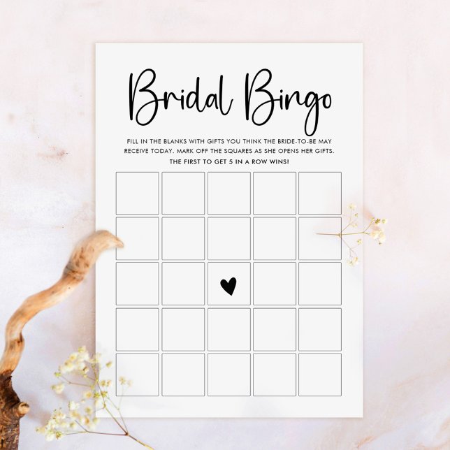 Carte de jeu de bingo à écriture moderne (Créateur téléchargé)