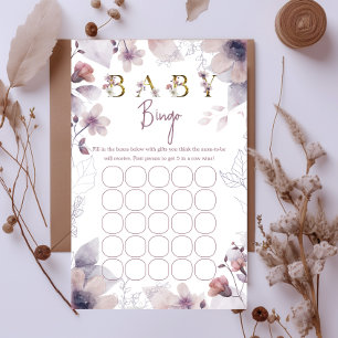 Carte de jeu de bingo bébé lavande fantaisiste