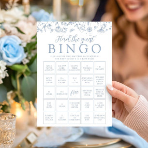 Carte de jeu de bingo floral personnalisable