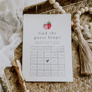 Carte de jeu de bingo HEIDI Strawberry Find the Gu