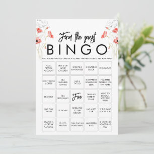 Carte de jeu de bingo personnalisable aux élégante