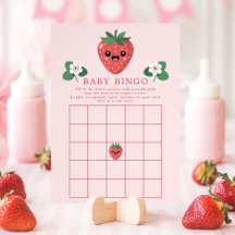 Carte de jeu de bingo pour baby shower Kawaii Stra