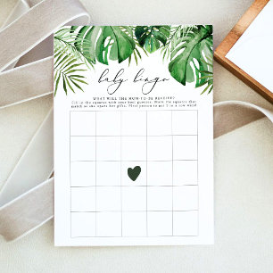 Carte de jeu de bingo pour baby shower Tropical Lu