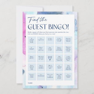 Carte de jeu de bingo pour invité de rêve pour la