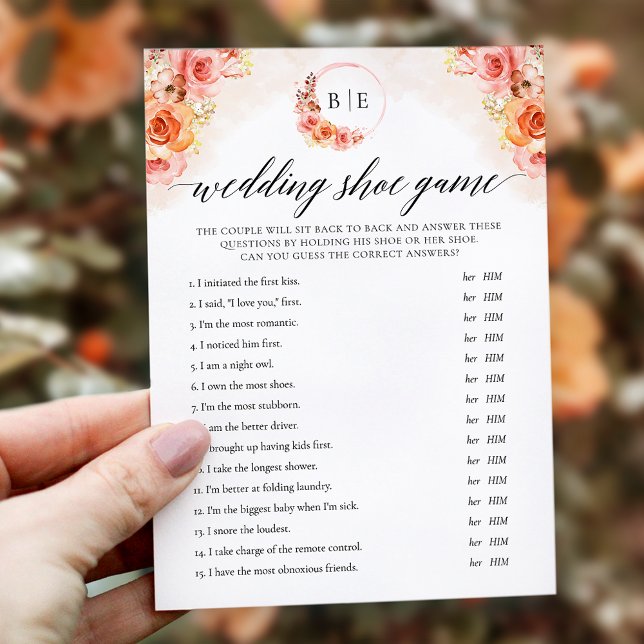 Carte de jeu de chaussure de mariage à fleurs de p (Créateur téléchargé)
