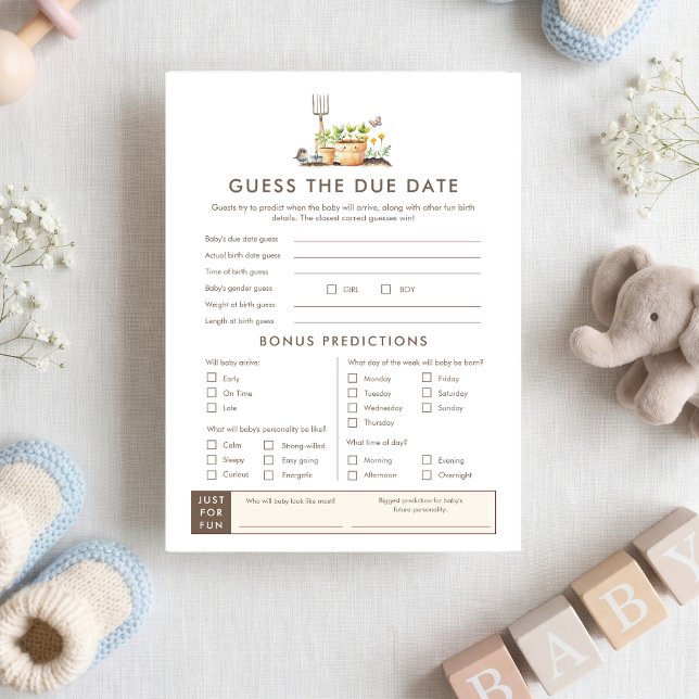Carte de jeu de devinette de date de naissance Lit (Créateur téléchargé)