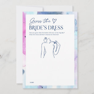 Carte de jeu de devinette de robe de rêve pour ent