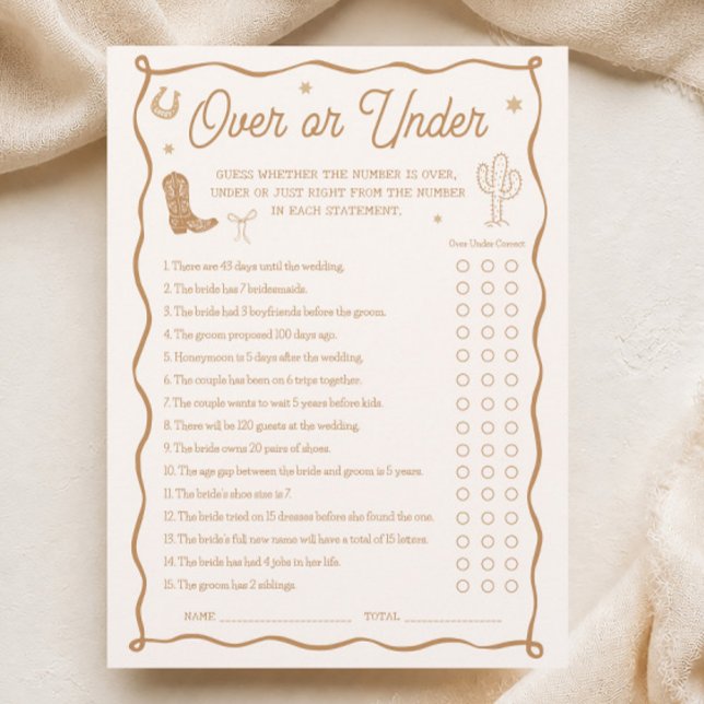 Carte de jeu de douche de mariée occidentale Plus  (Créateur téléchargé)