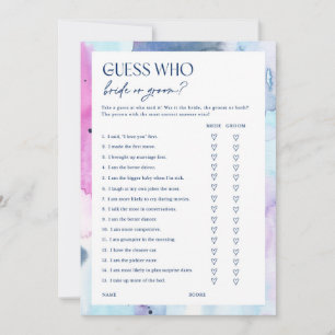 Carte de jeu de fête de mariage ? Jeu de société d