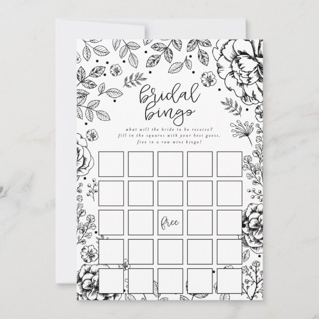 Carte de jeu de Fête des mariées Florale Spring (Devant)