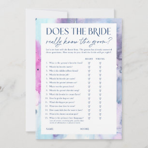 Carte de jeu de mariage de rêve pour la mariée et 