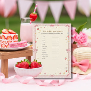 Carte de jeu de mots mêlés pour le premier anniver