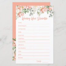 Carte de jeu de mots mêlés pour une douche de mari