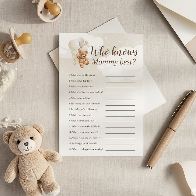 Carte de jeu de nounours neutre qui connaît le mie (Créateur téléchargé)
