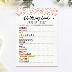 Carte de jeu de Pictionary d'emoji de livre pour e