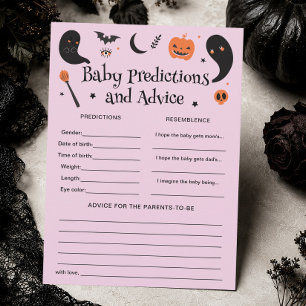 Carte de jeu de prédictions pour Baby Shower Hallo