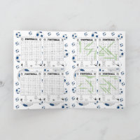 Carte de jeu de recherche de mot de football