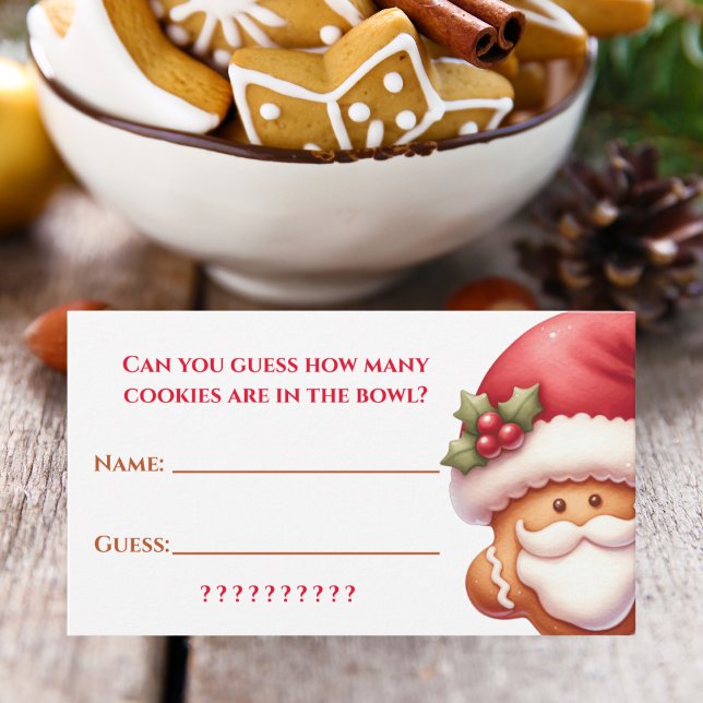 Carte de jeu de simulation Cookie de Noël (Get these cards today and make the Christmas contest run smoothly.)