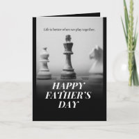 Carte de jeu d'échecs pour la fête des pères - Des