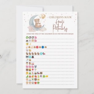Carte de jeu d'emoji de livre pour enfants Over th