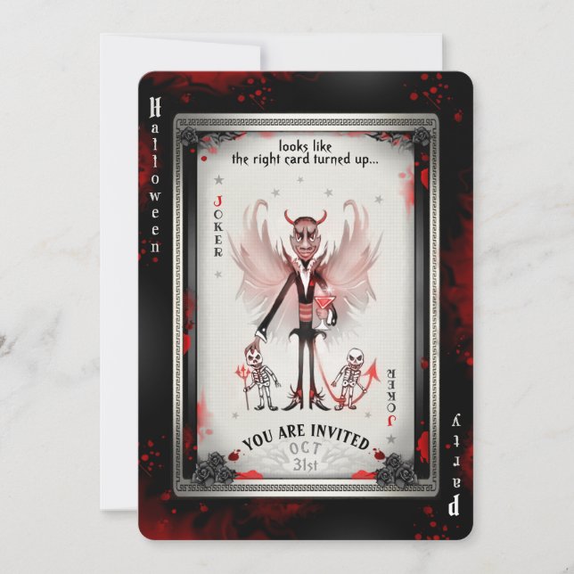 Carte de jeu Devil Joker Halloween (Devant)